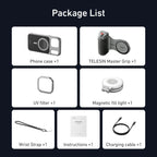 Uchwyt TELESIN Master Grip do iPhone 17 Pro Creator Combo + lampa, filtr UV