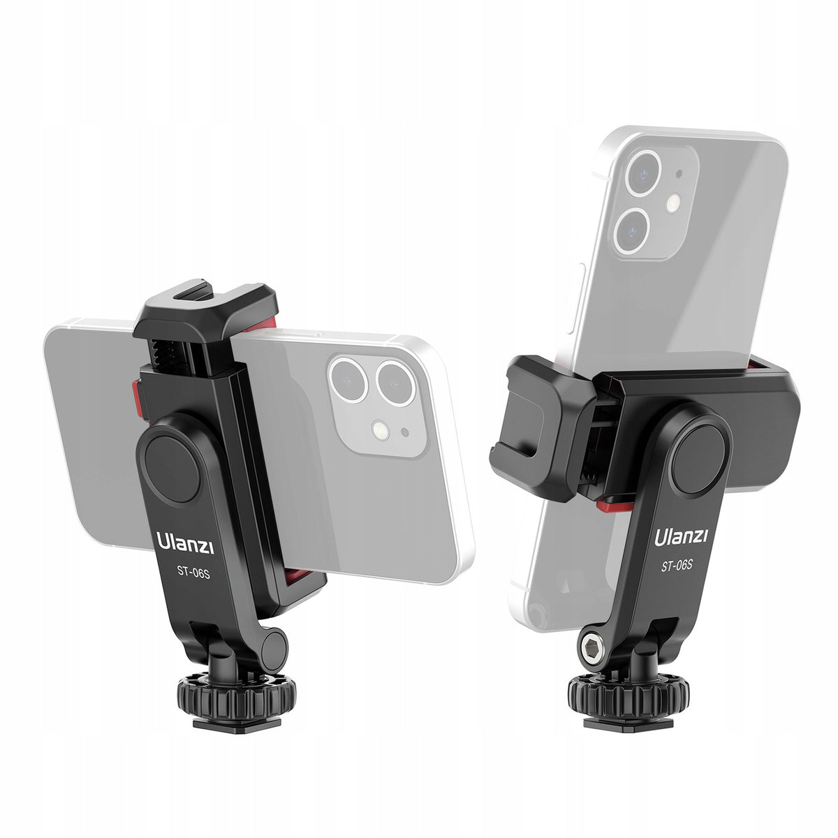 Ulanzi ST-06S Adapter uchwyt statywowy do telefonu + zimna stopka x 2