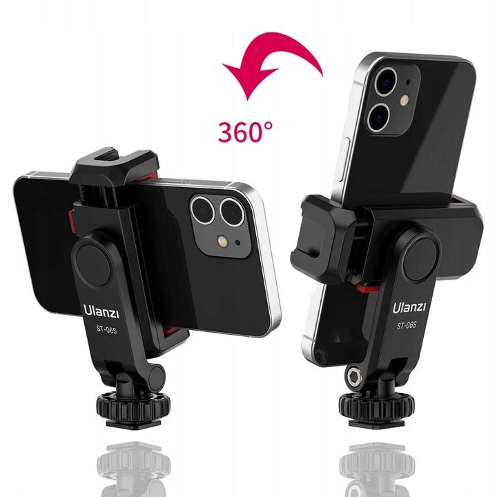 Ulanzi ST-06S Adapter uchwyt statywowy do telefonu + zimna stopka x 2