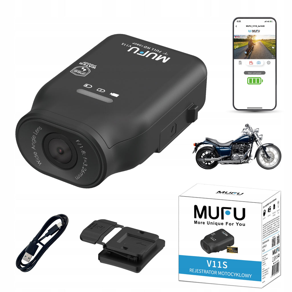 Wideorejestrator motocyklowy MUFU motocam V11S FullHD / kamera na motocykl