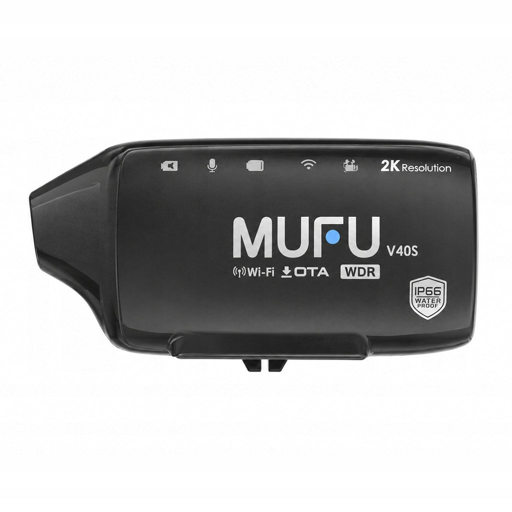 Wideorejestrator motocyklowy MUFU V40S (2k) przód + tył (8h) + akcesoria