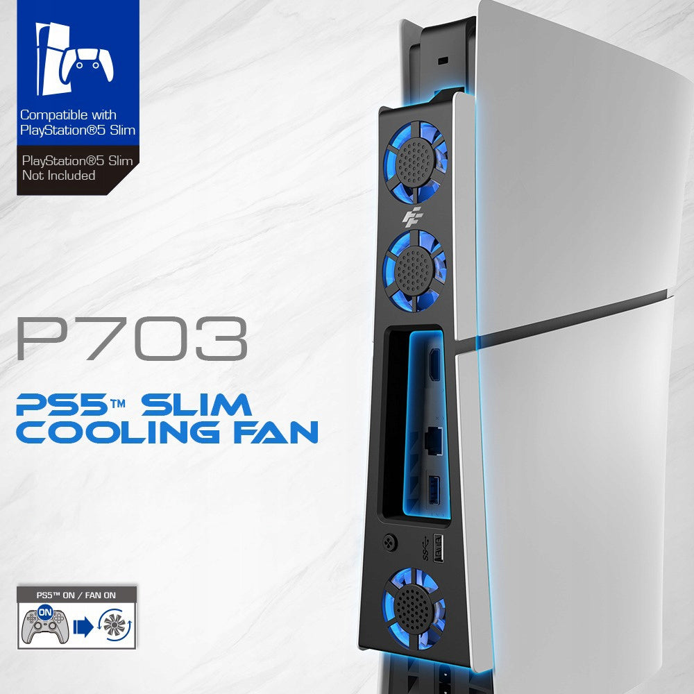 Wentylator chłodzący do PS5 Slim 3xfan USB, FlashFire P703 Ultra chłodzenie