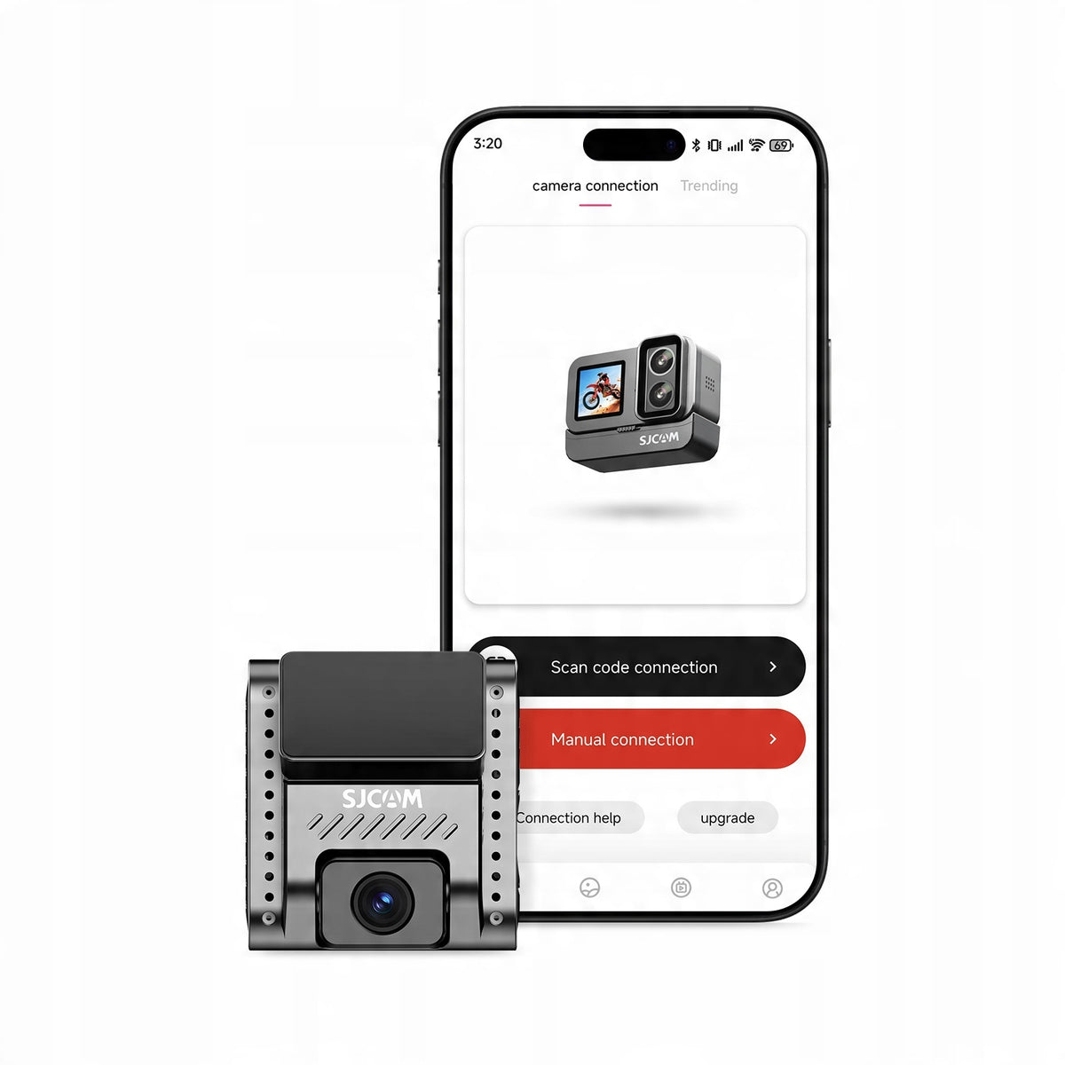 Wideorejestrator SJCAM M60S Kamera samochodowa 4K kamera Przód+Tył+Wnętrze