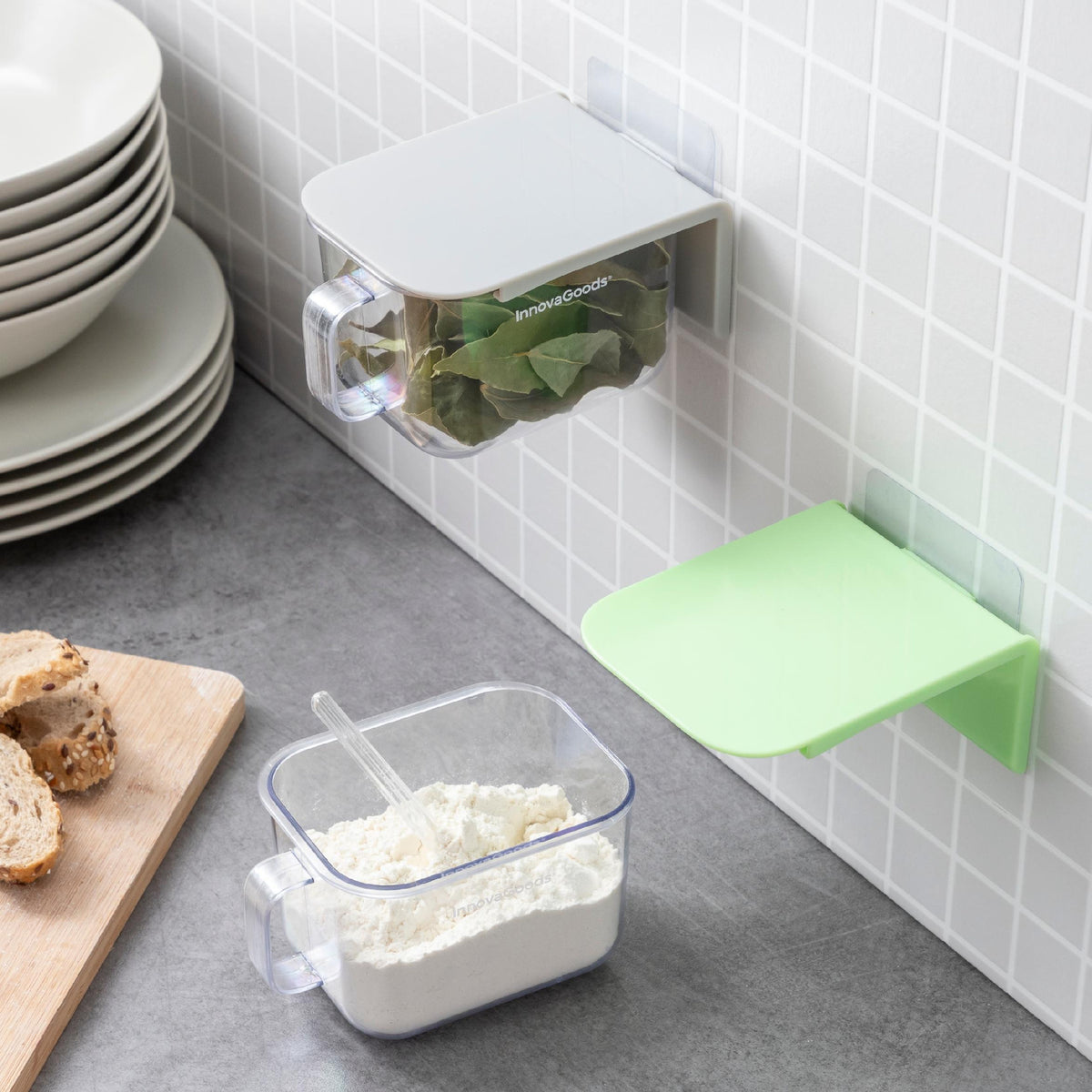 Wysuwane Pojemniki Kuchenne z Mocowaniem na Klej Handstore InnovaGoods 2Szt