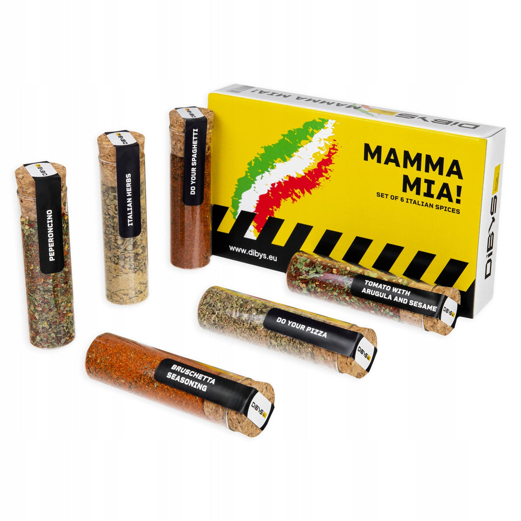 Zestaw aromatycznych przypraw włoskich "mamma mia" 6x60ML DIBYS