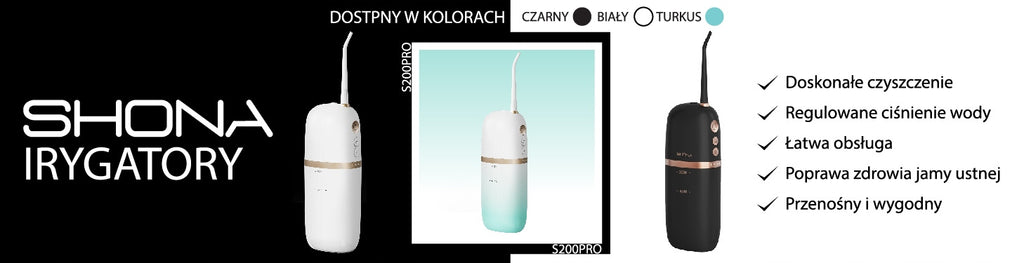 Zestaw dysz dla irygatora SHONA S200 4 szt. - czarne