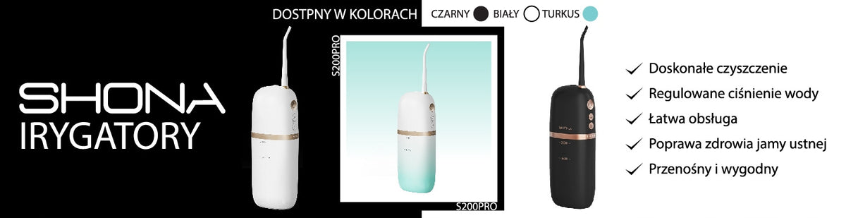 Zestaw dysz dla irygatora SHONA S200 4 szt. - czarne