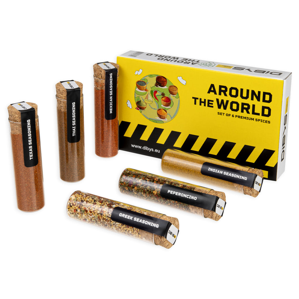 Zestaw przypraw świata " around the world" 6x60ML kuchnie świata DIBYS