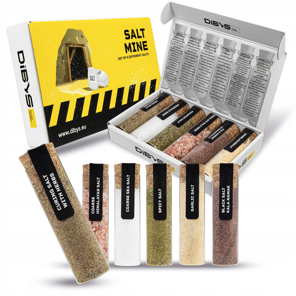 Zestaw soli salt mine 6x60ML sól czosnkowa, himalajska, kala namak, morska