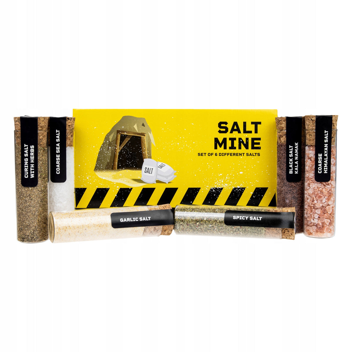 Zestaw soli salt mine 6x60ML sól czosnkowa, himalajska, kala namak, morska