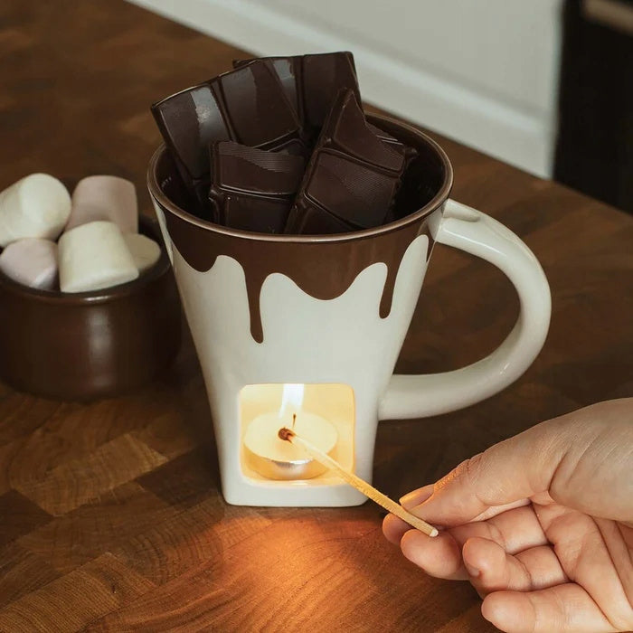 Zestaw do czekoladowego fondue kubek + widelczyki topiona czekolada prezent