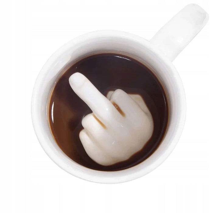 Zabawny kubek z ukrytym gestem, humorystyczny prezent Up Yours Prank 300ml