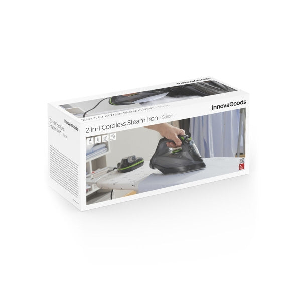 Żelazko bezprzewodowe parowe Stiron 2w1 2400W + zbiornik 320ml spryskiwacz