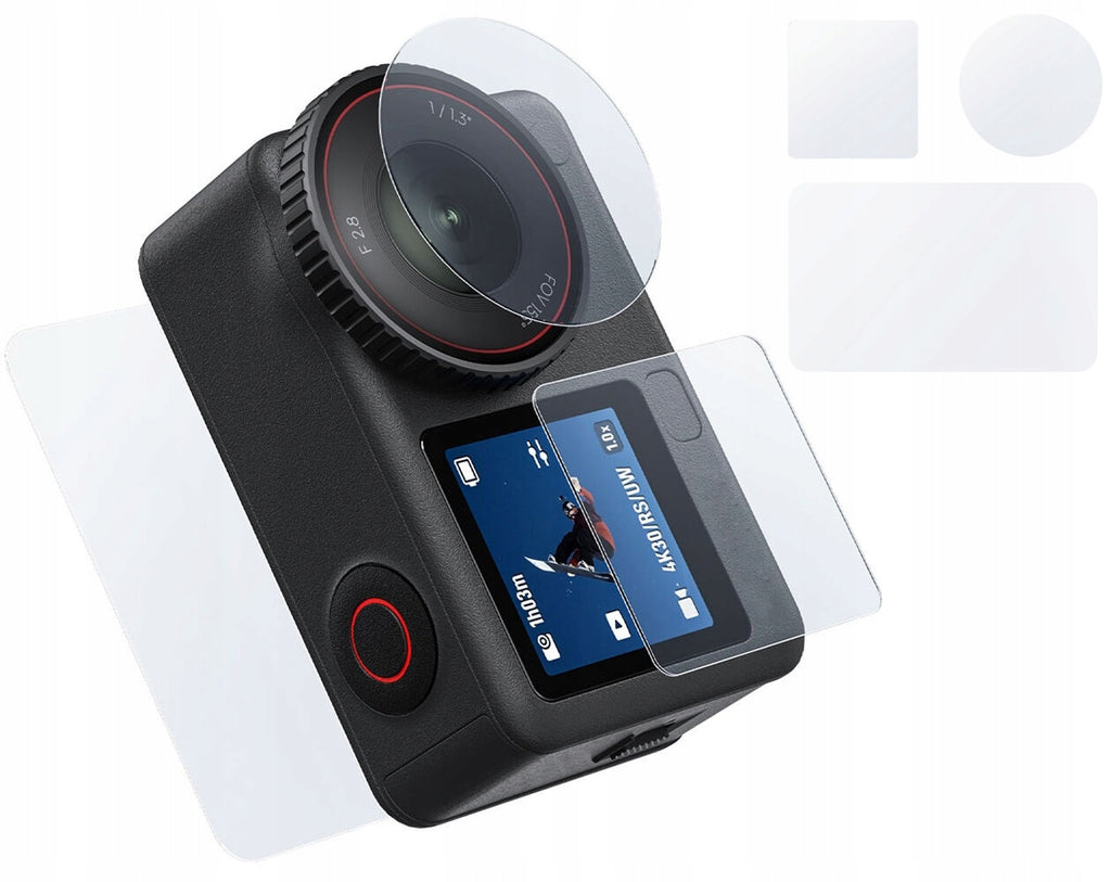 Zestaw Osłona Szkło Hartowane na Obiektyw + 2x Ekran do DJI Osmo Action 6