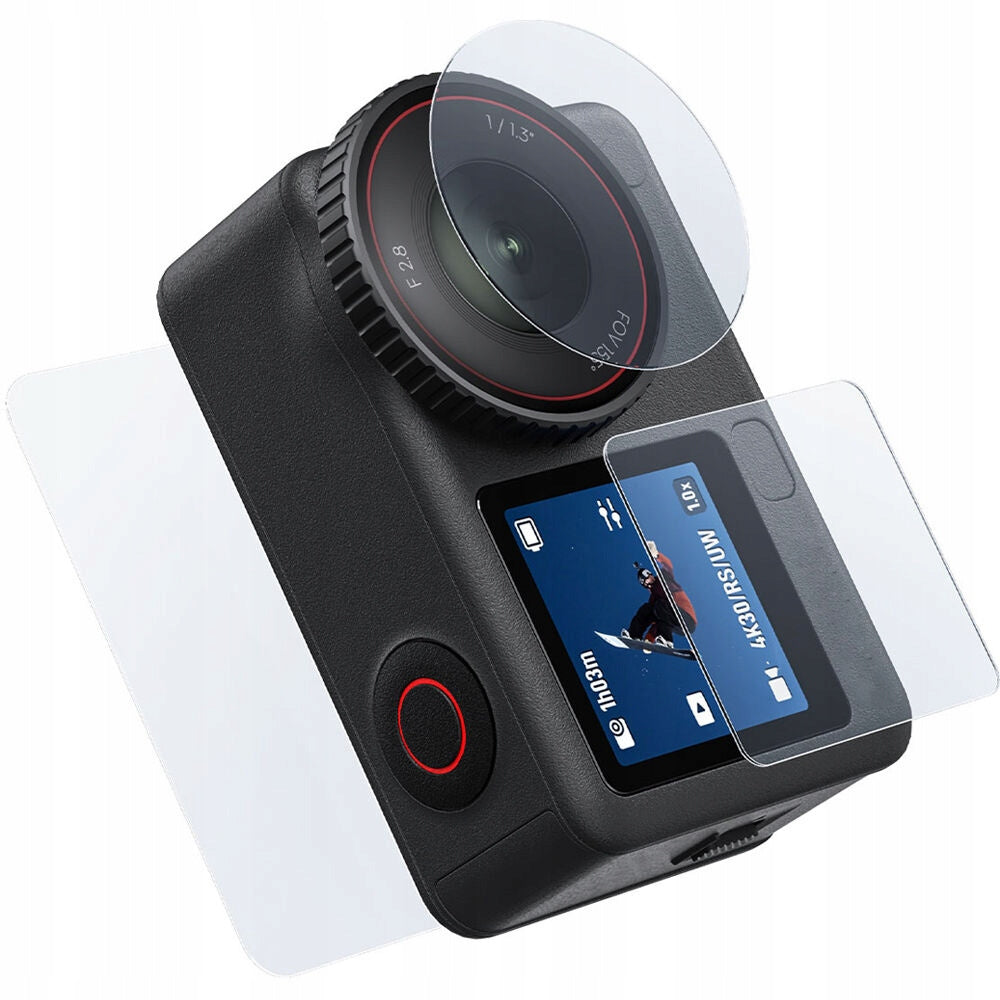 Zestaw Osłona Szkło Hartowane na Obiektyw + 2x Ekran do DJI Osmo Action 6