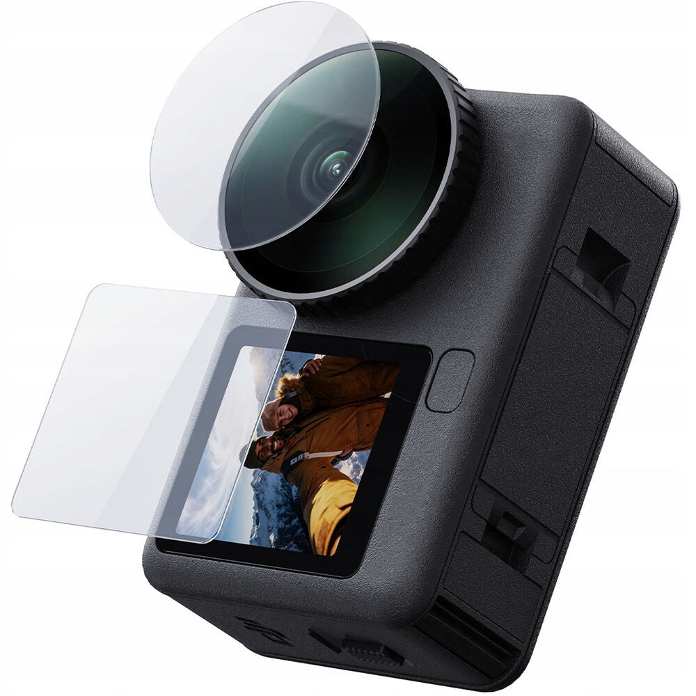 Zestaw Osłona Szkło Hartowane na Obiektyw + 2x Ekran do DJI Osmo Action 6