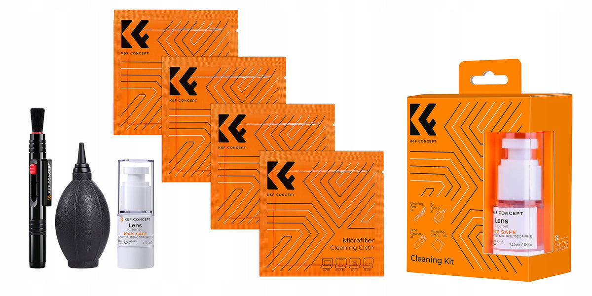 Zestaw czyszczący k&f Concept do optyki / obiektywu foto Cleaning Kit 4w1