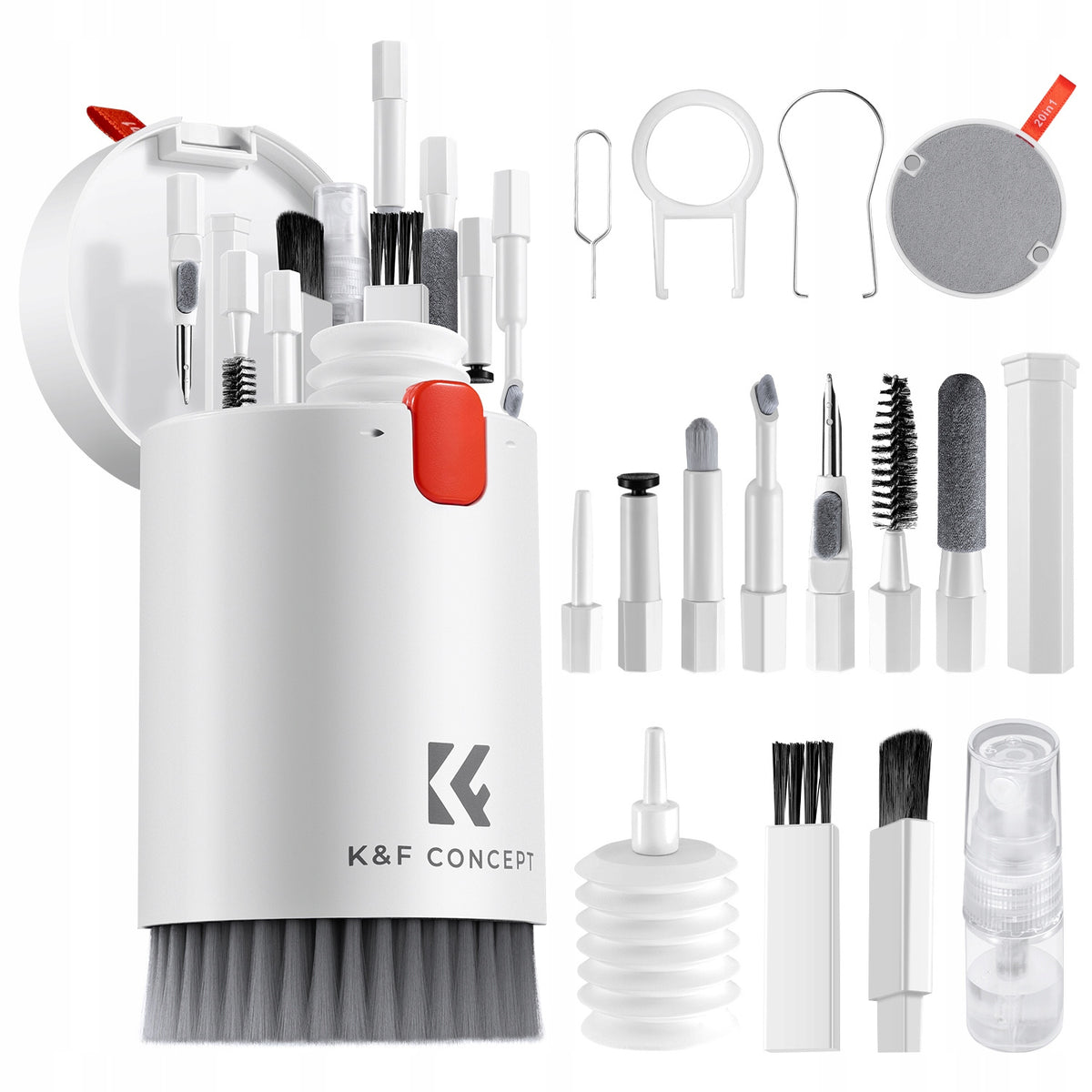 Zestaw czyszczący do aparatu k&f Concept 20w1 akcesoria dmuchawa pędzelek