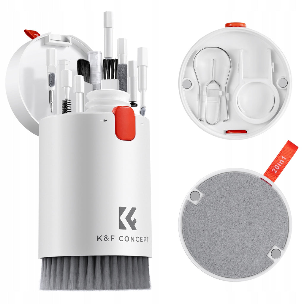 Zestaw czyszczący do aparatu k&f Concept 20w1 akcesoria dmuchawa pędzelek