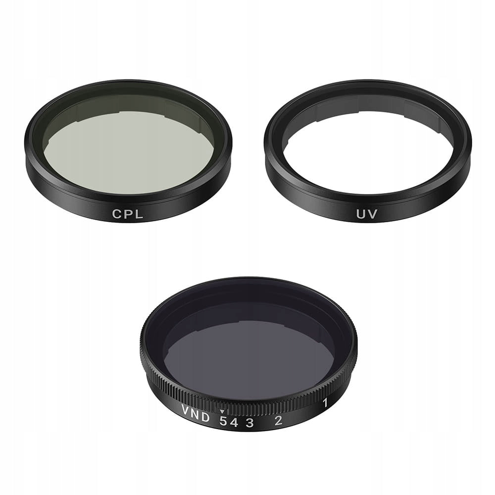 Zestaw filtrów cpl, UV i vnd ND2-ND32 do DJI Osmo Action 6 Telesin