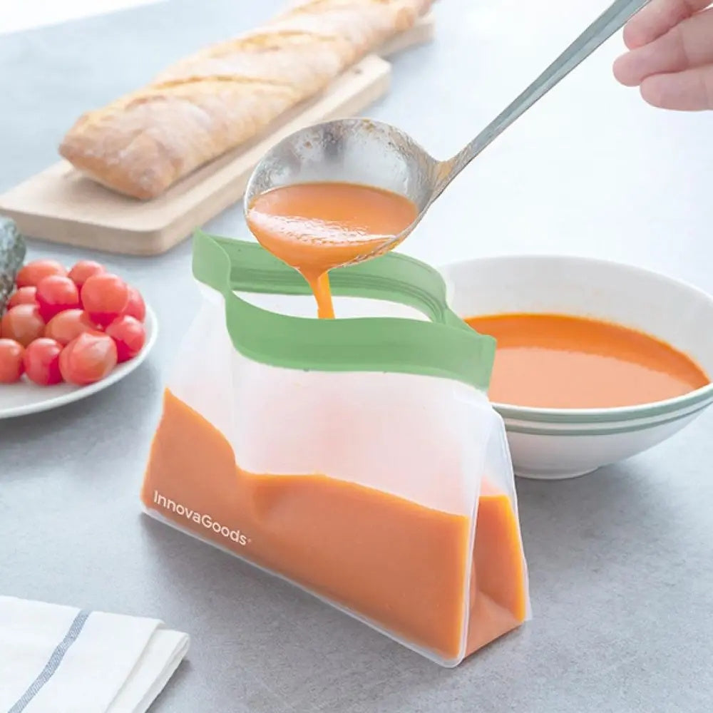 Zestaw torebek na żywność Zags 6 szt. ECOfriendly hermetycznie zamykanych