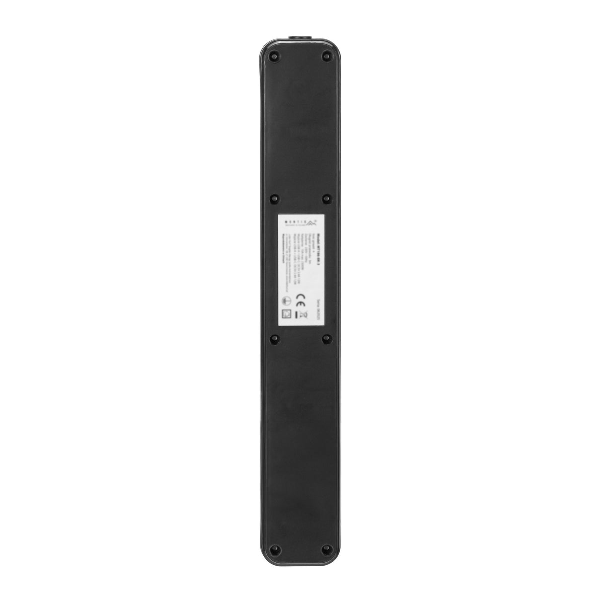 Istwa przeciwprzepięciowa czarna 5-gniazdowa MONTIS 1,5m MT187-BK-1,5