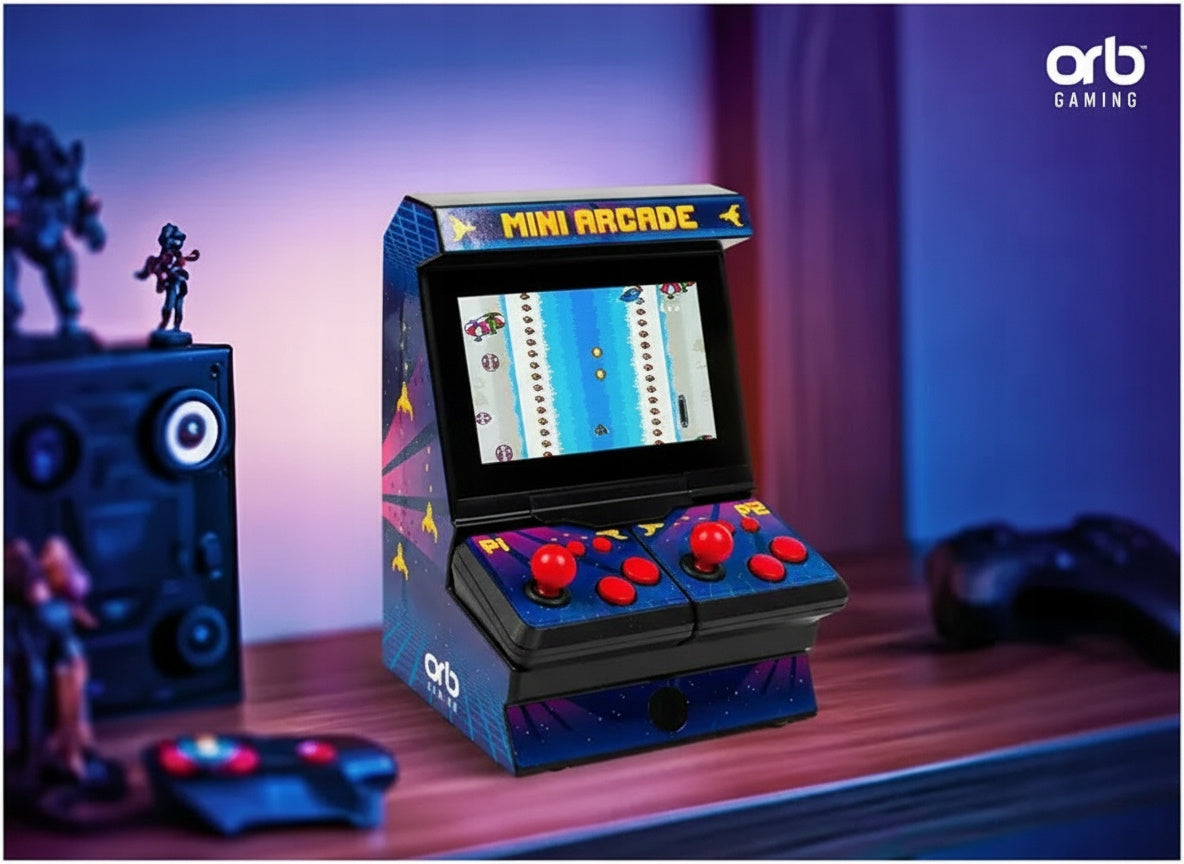 Przenośna mini konsolaOrb Retro Mini Arcade Machine 300 gier (2 graczy)
