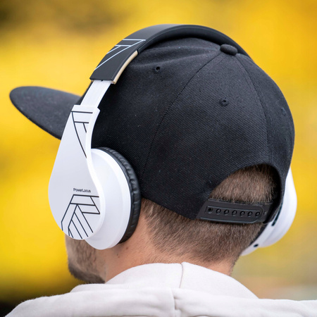 Słuchawki PowerLocus P2 bezprzewodowe czarno-czerwone BLUETOOTH / microSD / FM