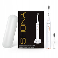 Shona Home pro - szczoteczka soniczna do zębów (biała, etui, 2x końcówki)