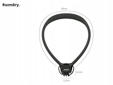 Telesin Magsafe POV Magnetyczny metalowy uchwyt na szyję 2w1 Phone Holder