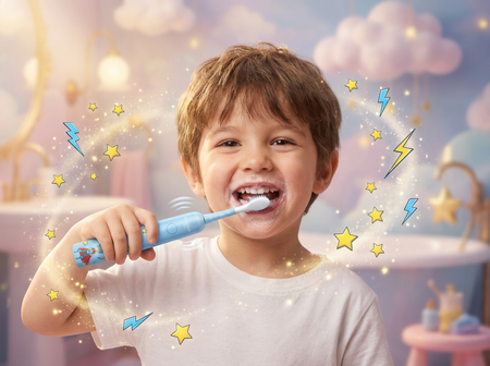 SZCZOTECZKA SONICZNA dla dzieci SHONA KIDO VISION + naklejki + KAMERA Wi-fi