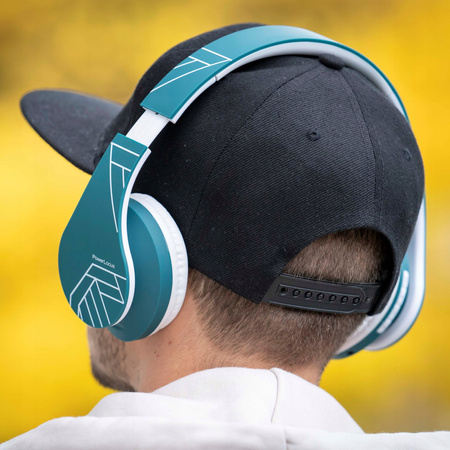 Słuchawki PowerLocus bezprzewodowe OceanBlue BLUETOOTH / microSD / radioFM