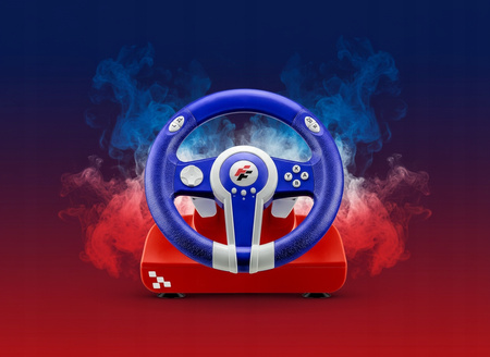 Kierownica do gier ES300A 180 stopni Nintendo Switch PC wibracje + pedały