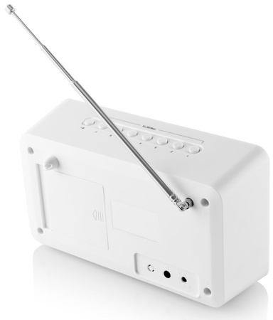 Radio sieciowo-bateryjne DAB+, FM JVC RA-E611W-DAB BestTuneTM z budzikiem