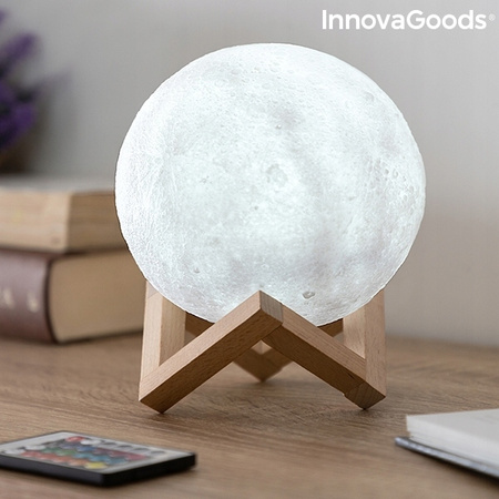 Księżycową Lampę LED z Akumulatorem Moondy InnovaGoods + pilot