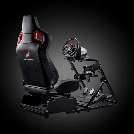 Fotel do SYMULATORA WYŚCIGÓW gamingowy regulowany kubełkowy 160 stopni F903