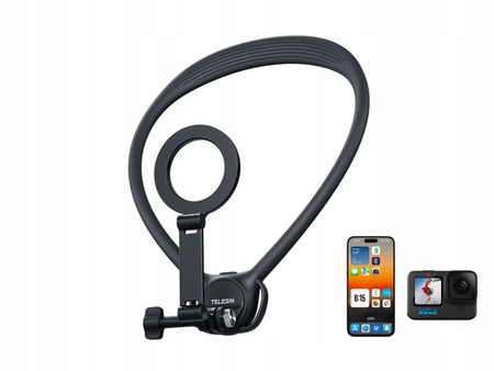 Telesin Magsafe POV Magnetyczny metalowy uchwyt na szyję 2w1 Phone Holder