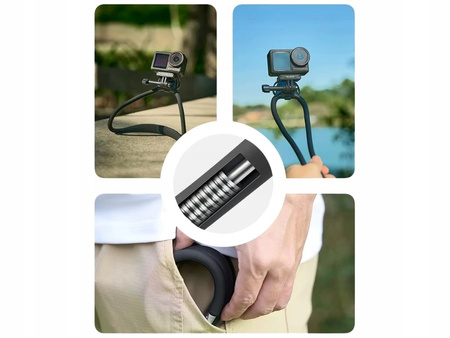 Telesin Magsafe POV Magnetyczny metalowy uchwyt na szyję 2w1 Phone Holder