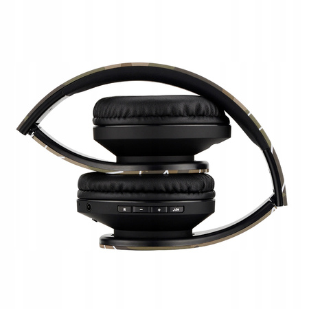 Słuchawki PowerLocus P2 bezprzewodowe CAMOUFLAGE BLUETOOTH / microSD / FM
