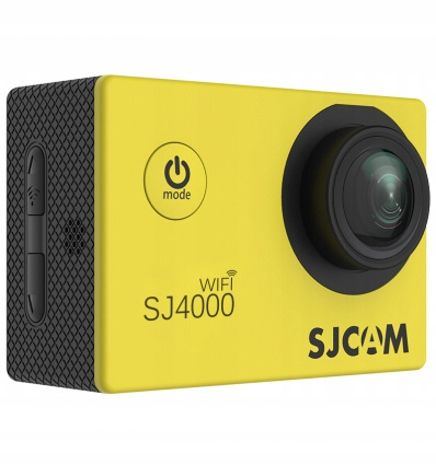 KAMERA SPORTOWA SJCAM SJ4000 WIFI ŻÓŁTA 4k UHD WODOODPORNA AKCESORIA