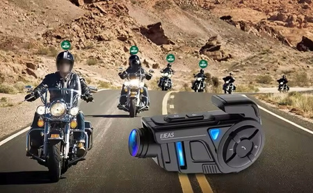 Interkom motocyklowy PREMIUM EJEAS K1 pro MESH Bluetooth Wi-Fi + kamera 2K