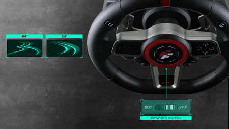 FLASHFIRE SUZUKA Kierownica gamingowa 900° + 3 pedały, 6 biegów