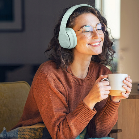 Słuchawki Bluetooth PowerLocus P7 Mint Over-Ear Mikrofon AUX BT 50h