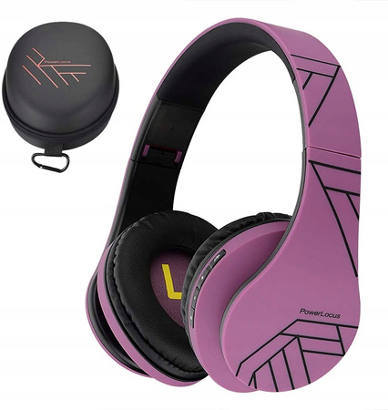 Słuchawki PowerLocus P2 BEZPRZEWODOWE blackpurple BLUETOOTH / microSD / FM