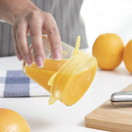 POKRYWKI SILIKONOWE UNIWERSALNE DO pudełek na żywność jedzenie 10szt.