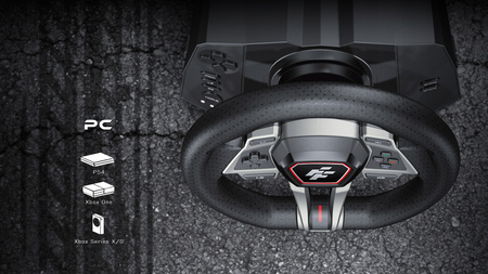 FLASHFIRE IMOLA F107 Kierownica gamingowa 900° + 3 pedały, 6 biegów