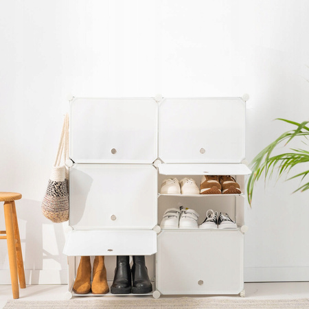Przenośna modułowa szafka na buty obuwie InnovaGoods biała / white