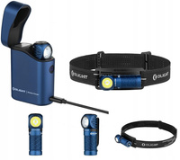 Latarka czołowa LED Olight Perun 3 Mini Premium niebieska 3000lm 160m 20dni - ZESTAW