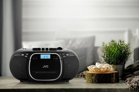 RADIOODTWARZACZ RADIO FM BOOMBOX JVC CD USB BLUETOOTH AUX 3W