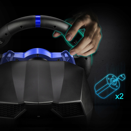 FLASHFIRE F111 Kierownica gamingowa + 3 pedały 6 biegów